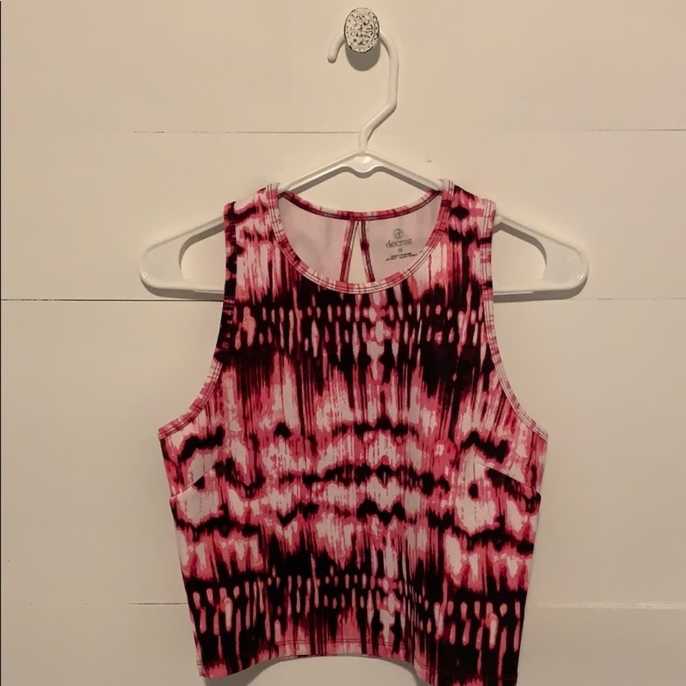 DECREE Tie Dye Pink Athletic Top Size Medium EUC